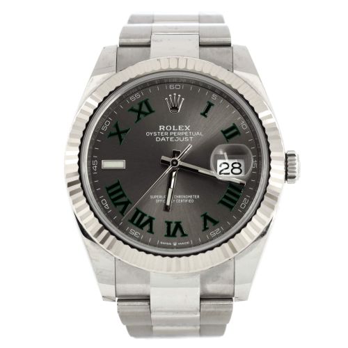 Oyster Perpetual Datejust Wimbledon Automatic Watch Stainless Steel and White Gold 41